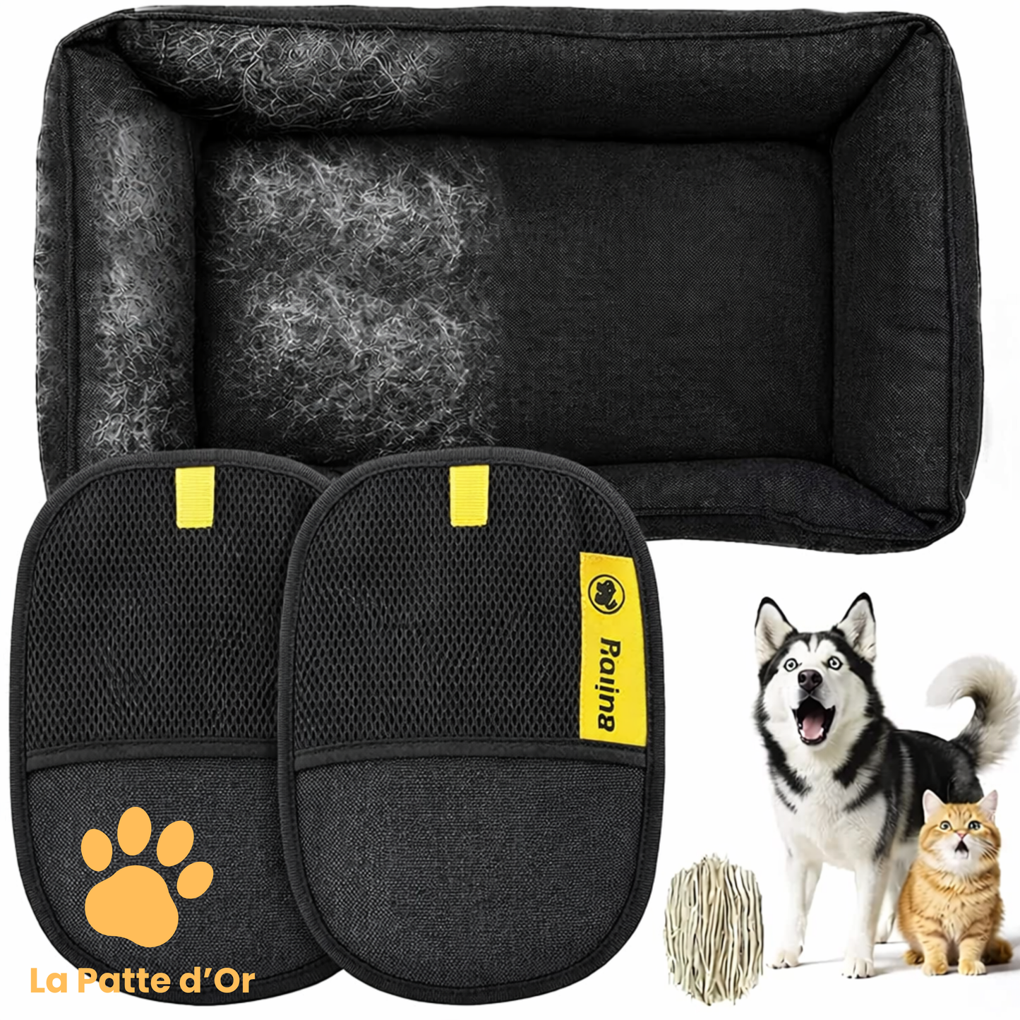 L'Attrape-Poils Magique – Gant de Brossage & Nettoyage Double Face