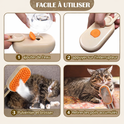 La Brosse "Spa" 3-en-1 : Massage, Nettoyage & Brume Apaisante